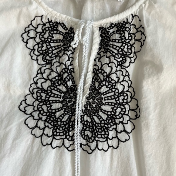 Susana Monaco Dress Embroidered Beach Swim Resort Cover Up Tassel Tie Keyhole - Picture 3 of 8